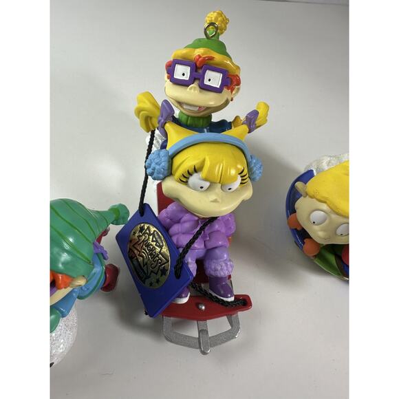 3 Rugrats Christmas Ornaments Tommy Chuckie Angelica Holiday Carlton Cards - Picture 8 of 16